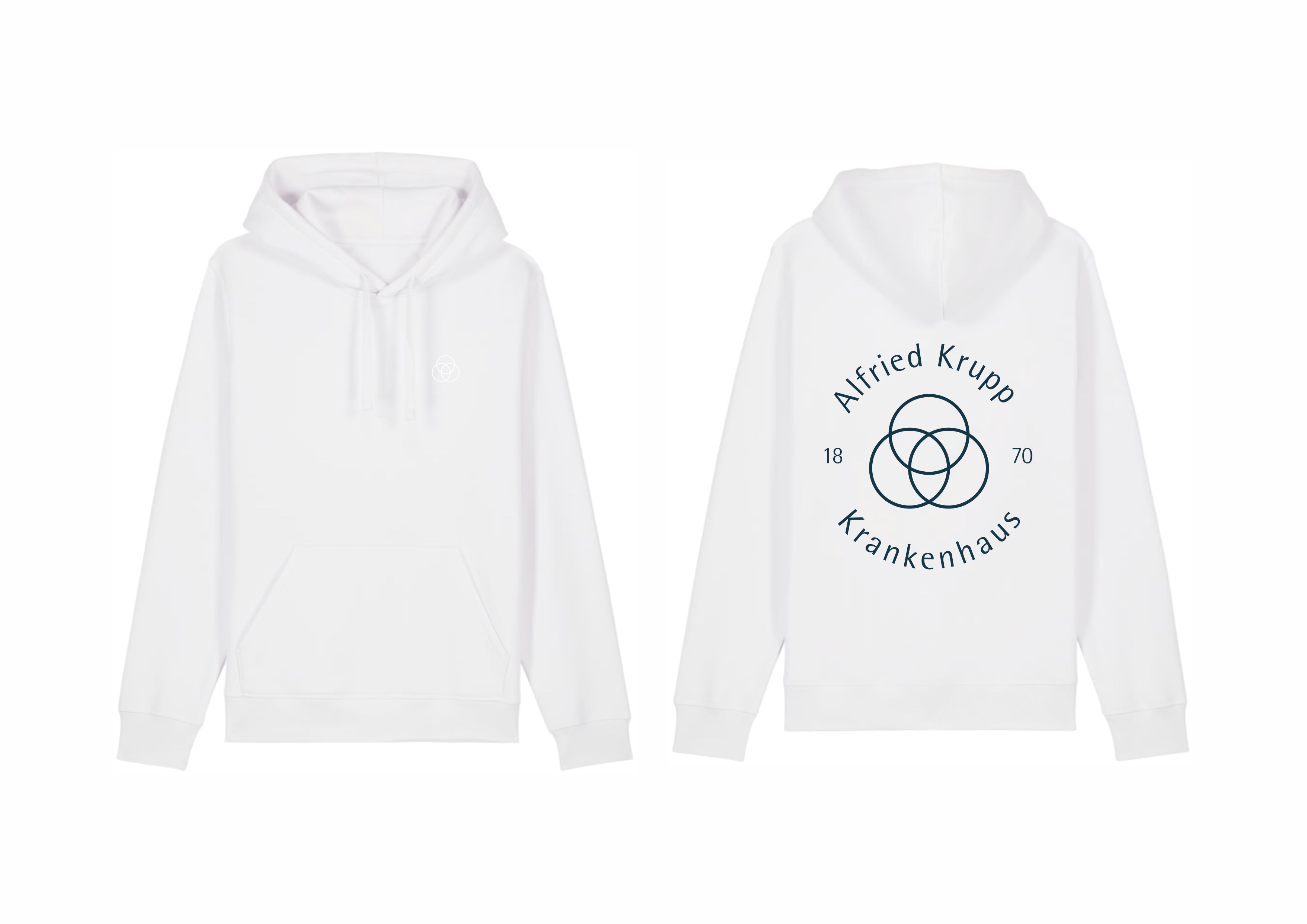 Hoodie "College" weiß